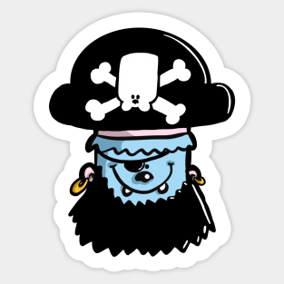 The Bald Yeti Pirate Sticker